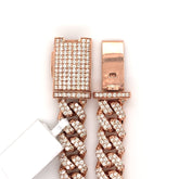 13.00 CT. Diamond Miami Cuban Chain in 10KT Rose Gold (9.5mm) - White Carat - USA & Canada